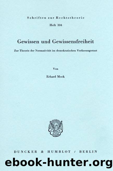 Mock by Gewissen und Gewissensfreiheit (9783428452309)