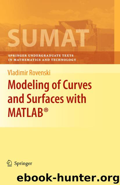 Modeling of Curves and Surfaces with MATLAB® by Vladimir Rovenski