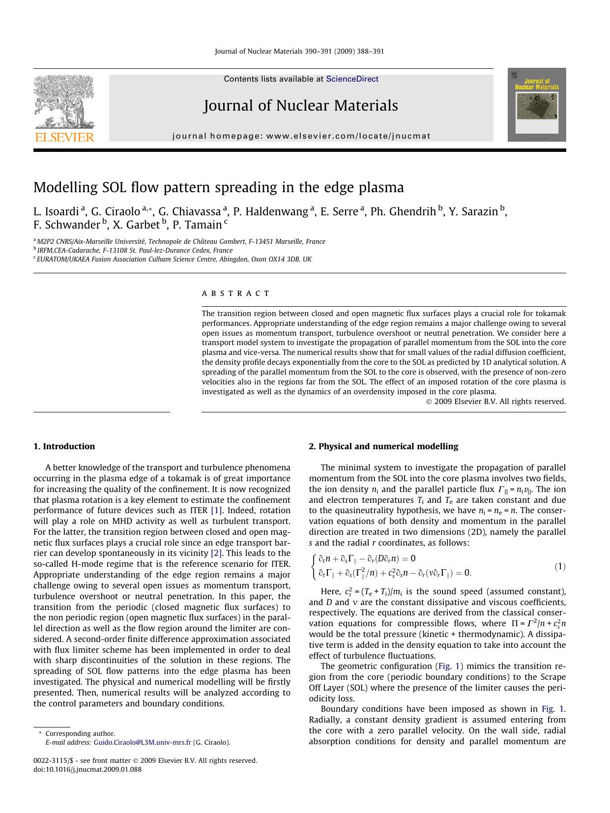 Modelling SOL flow pattern spreading in the edge plasma by unknow