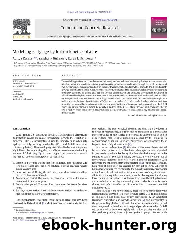 Modelling early age hydration kinetics of alite by Aditya Kumar & Shashank Bishnoi & Karen L. Scrivener