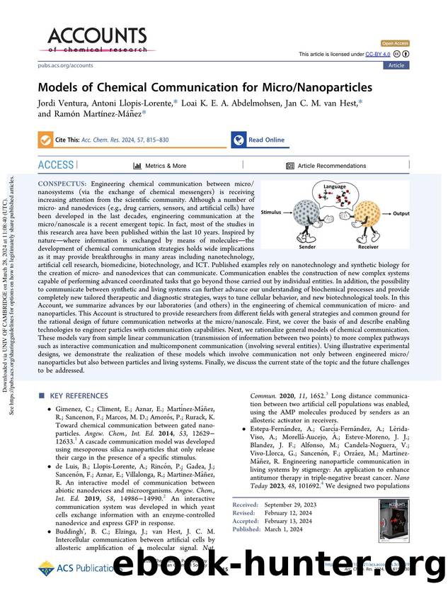 Models of Chemical Communication for MicroNanoparticles by unknow