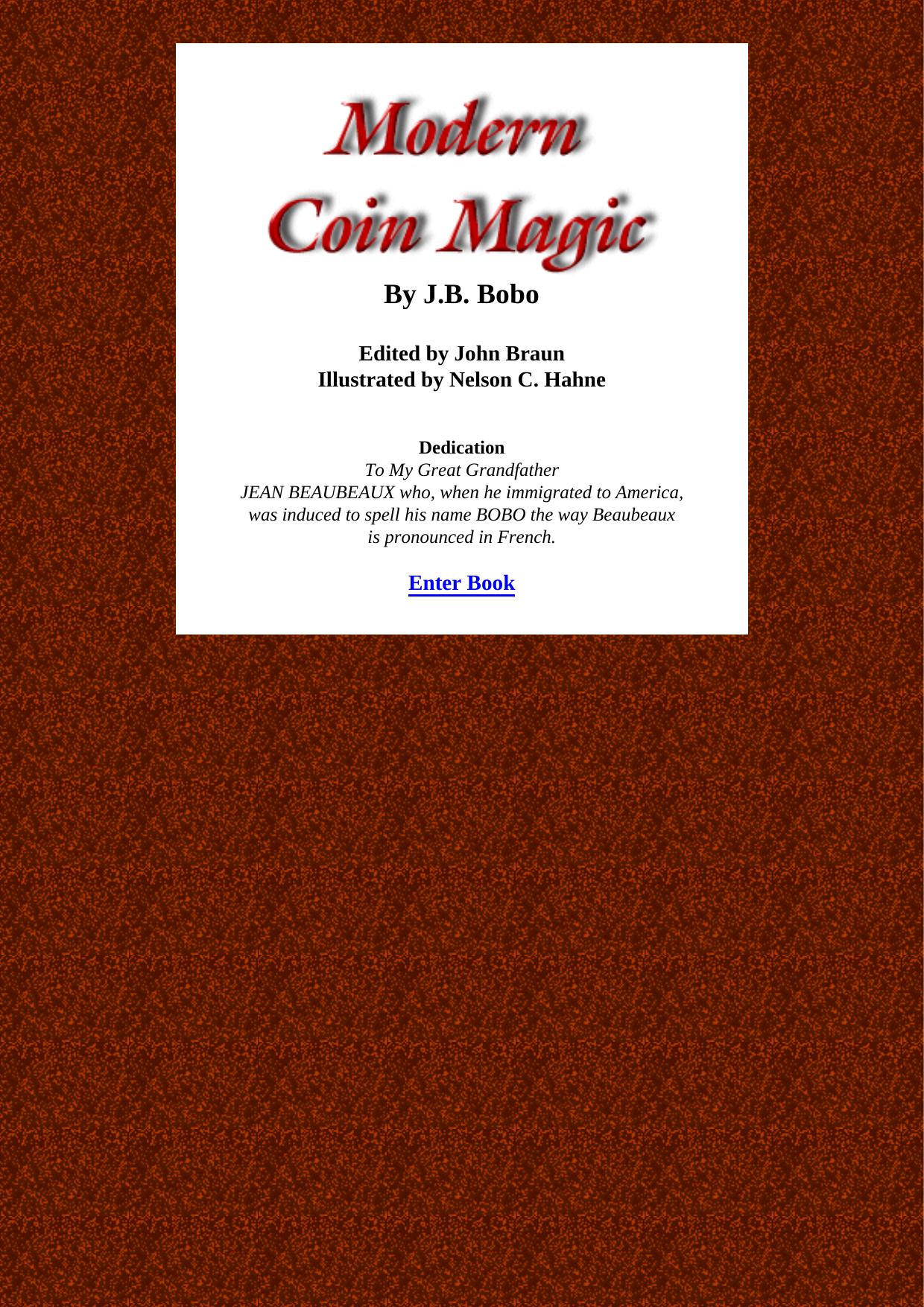 Modern Coin Magic--Cover by Modern Coin Magic (Recommended By David Deangelo Protection Removed)