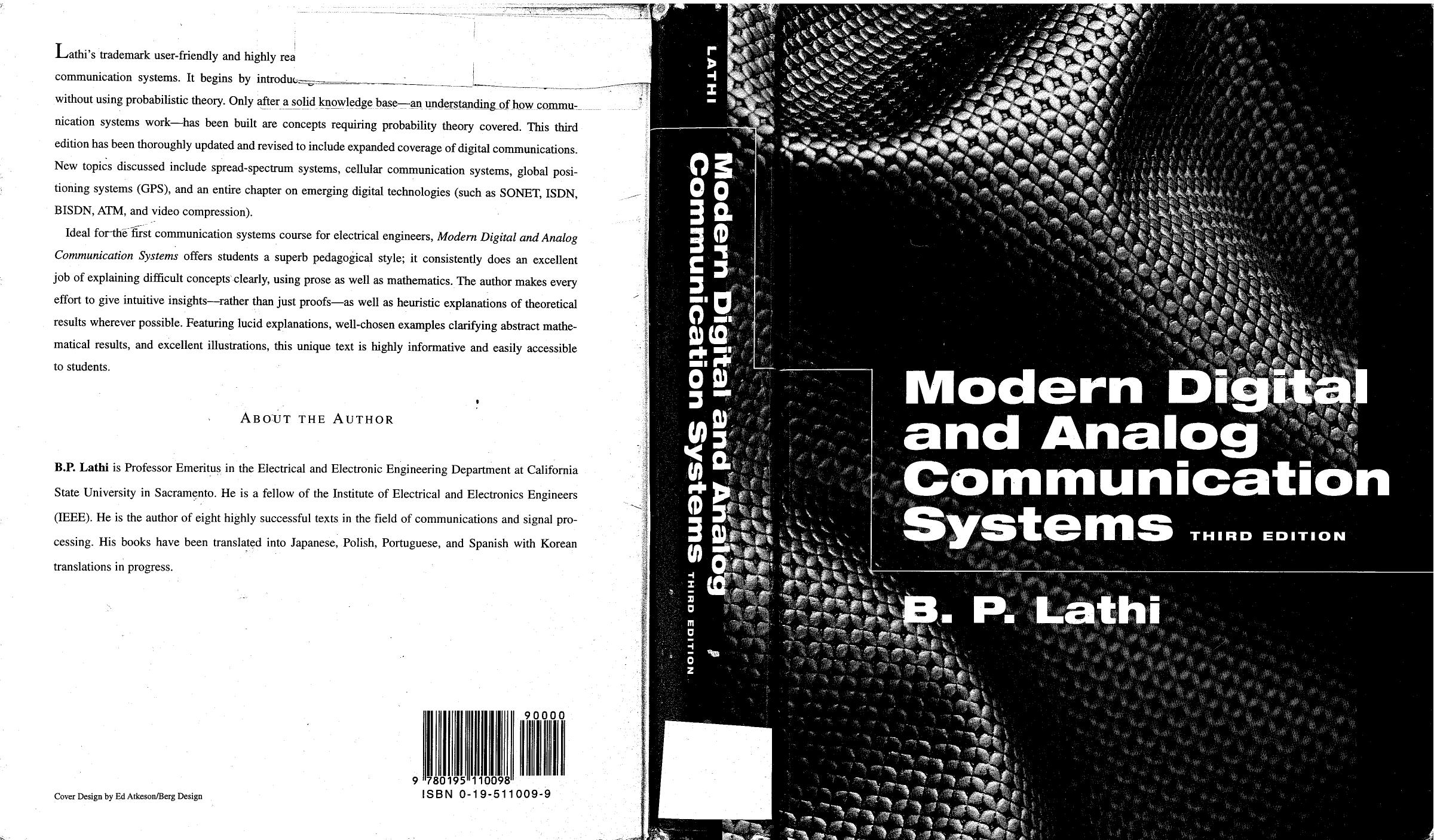 Modern Digital And Analog Communications Systems - Third Edition by B P Lathi