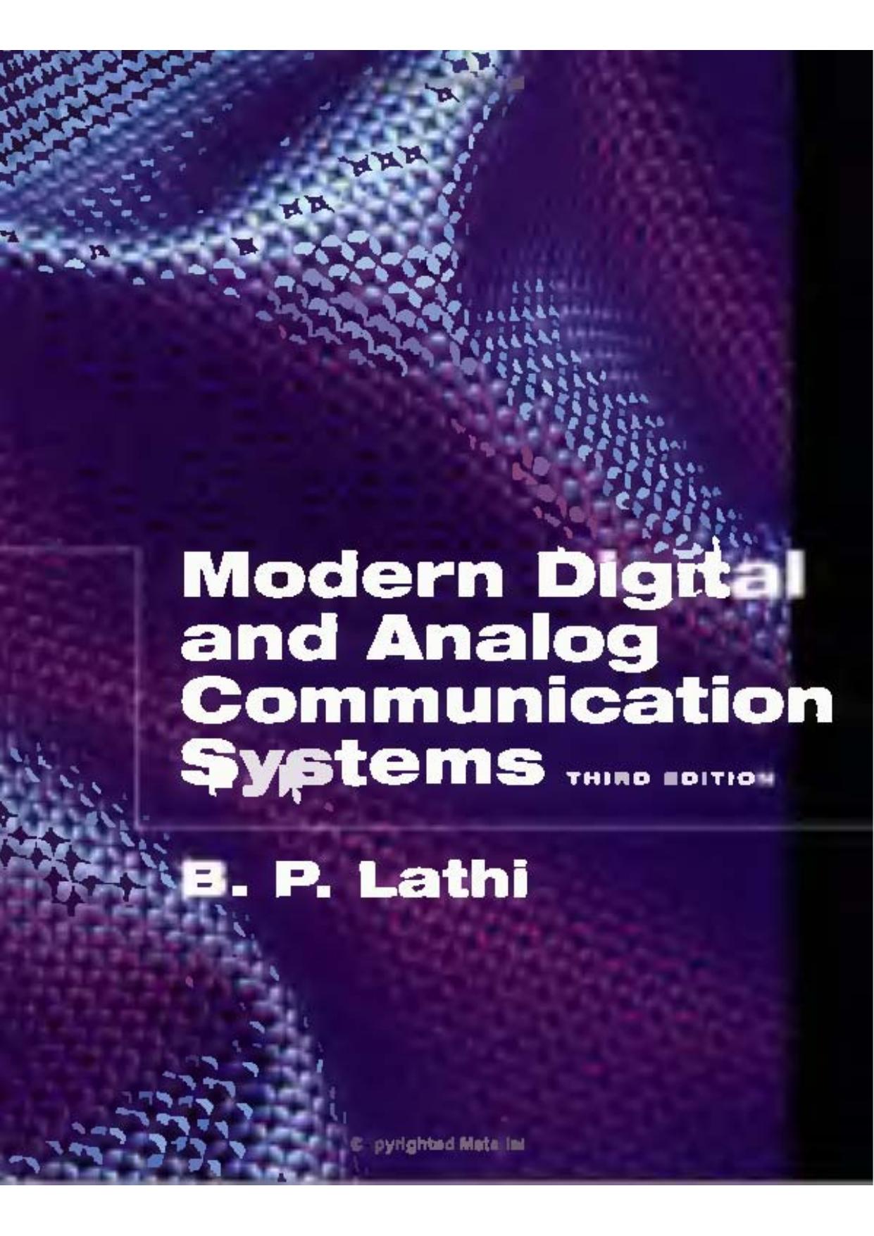 Modern Digital and Analog Communication Systems by B. P. Lathi