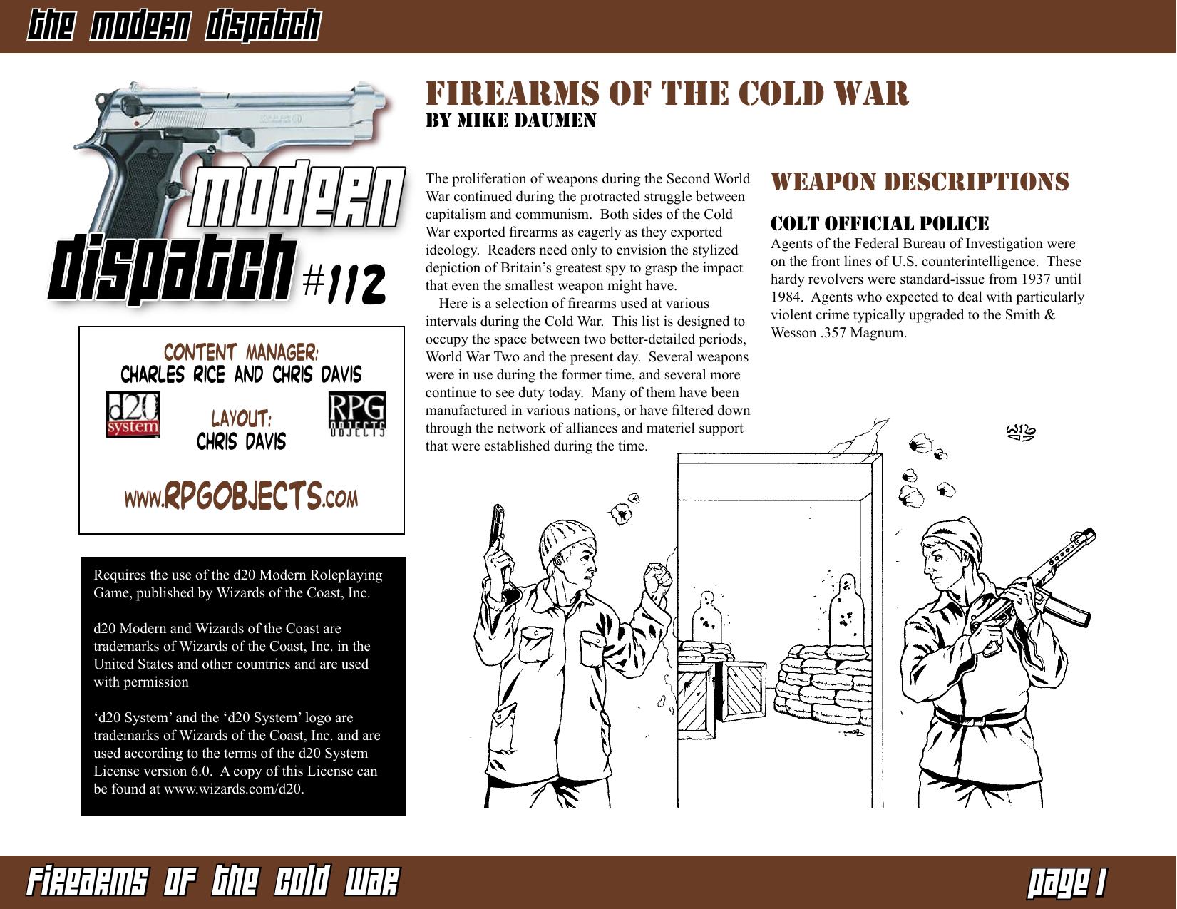 Modern Dispatch 112: Firearms of the Cold War by RPGObjects
