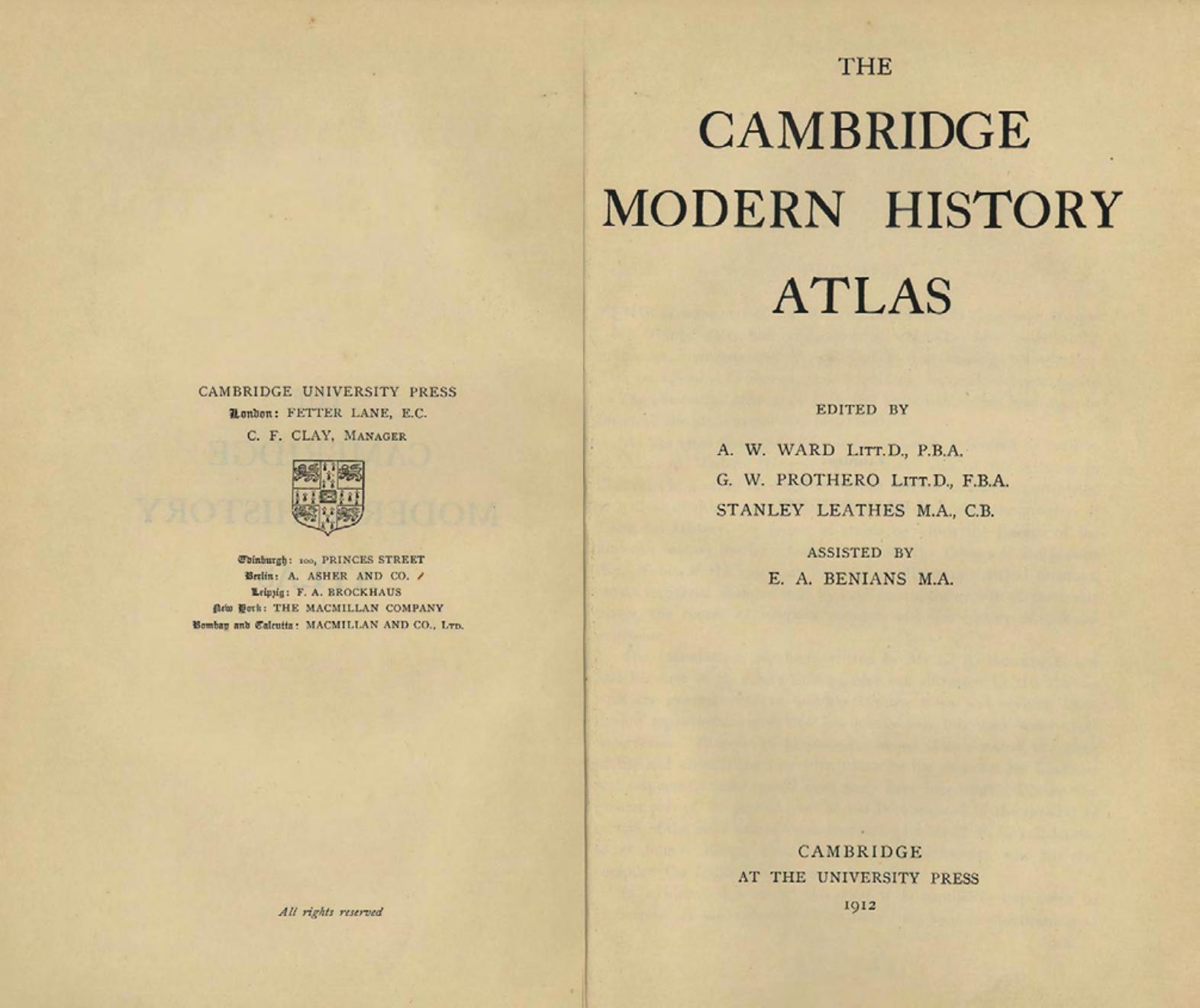 Modern History Atlas by Unknown