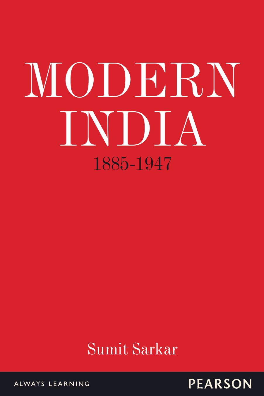 Modern India 1885-1947 by Sumit Sarkar