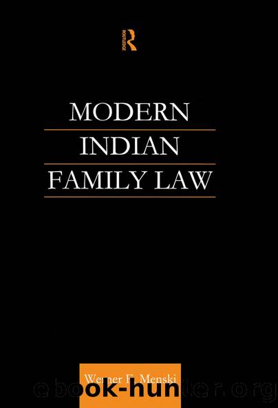 Modern Indian Family Law by Werner Menski