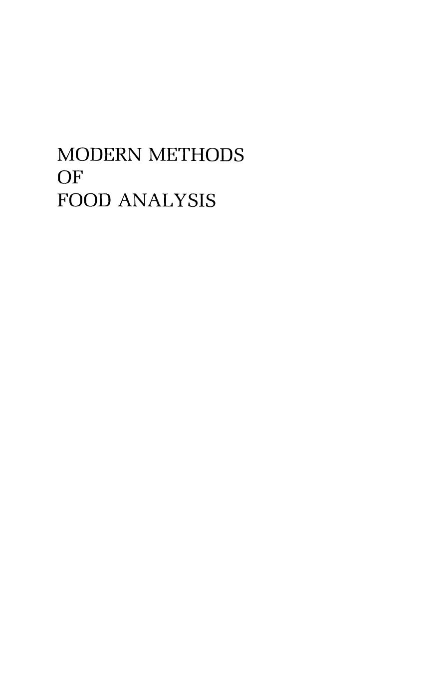 Modern Methods of Food Analysis by Harry L. Pardue (auth.) Kent K. Stewart John R. Whitaker (eds.)