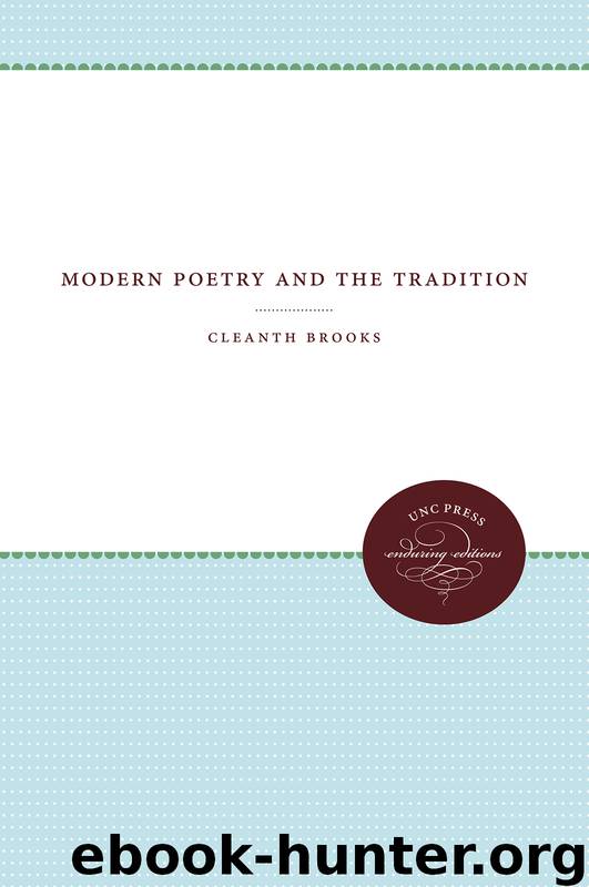 Modern Poetry and the Tradition by Cleanth Brooks