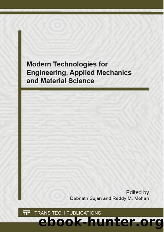 Modern Technologies for Engineering, Applied Mechanics and Material Science by Debnath Sujan Reddy M. Mohan