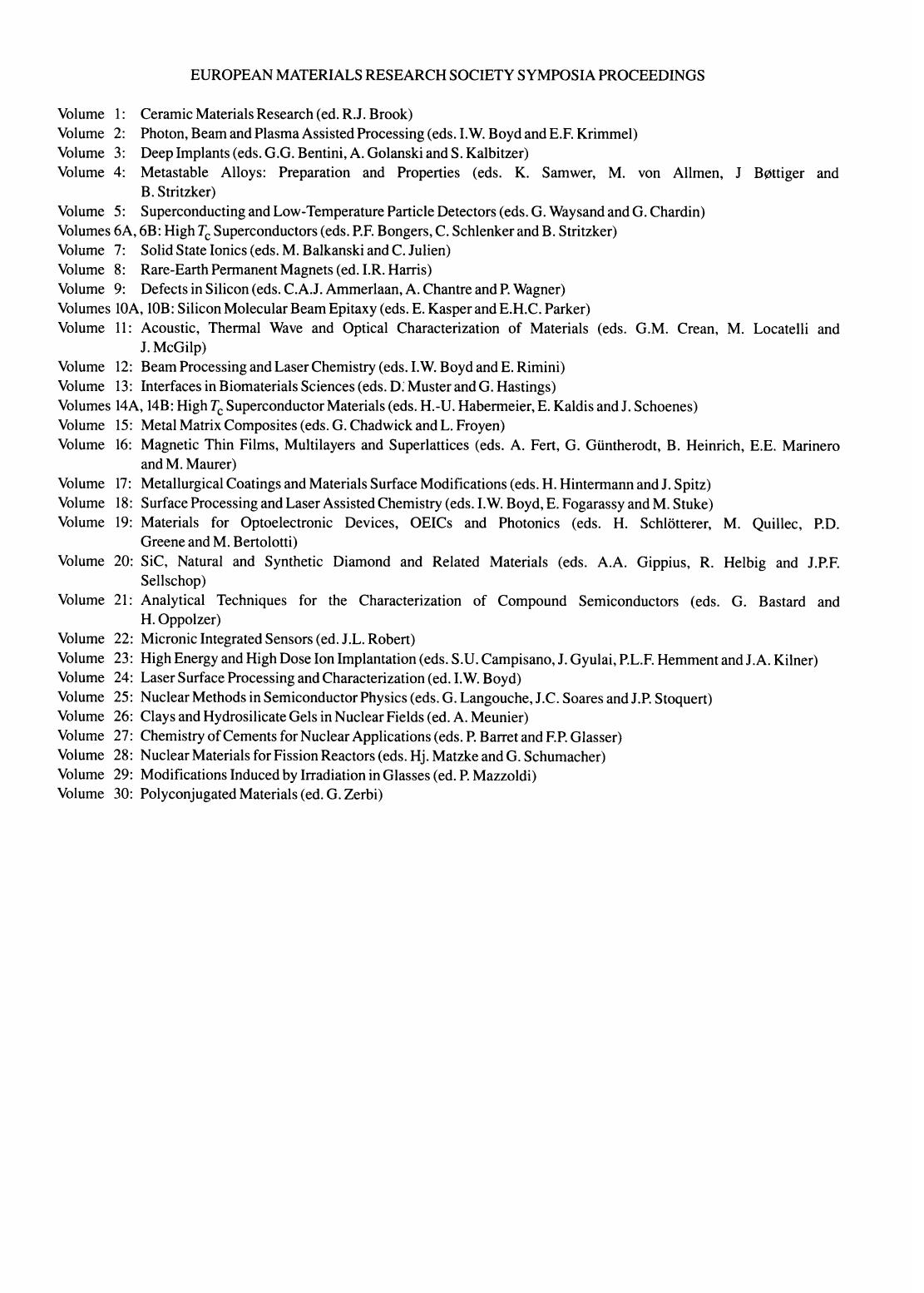 Modifications Induced by Irradiation in Glasses by P. Mazzoldi (Eds.)
