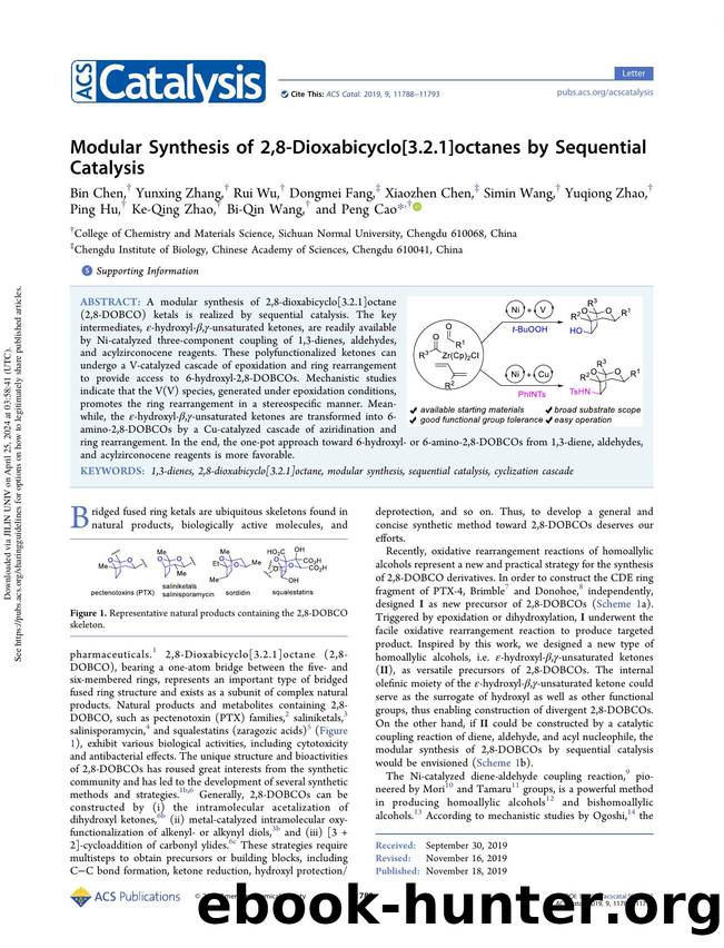 Modular Synthesis of 2,8-Dioxabicyclo[3.2.1]octanes by Sequential Catalysis by unknow