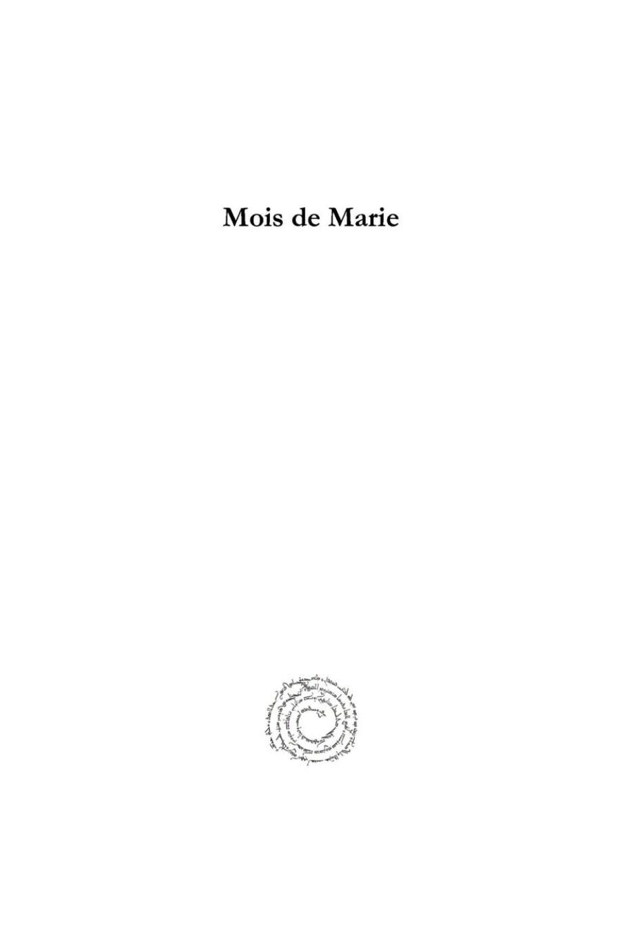 Mois de Marie by Paul Bedjan