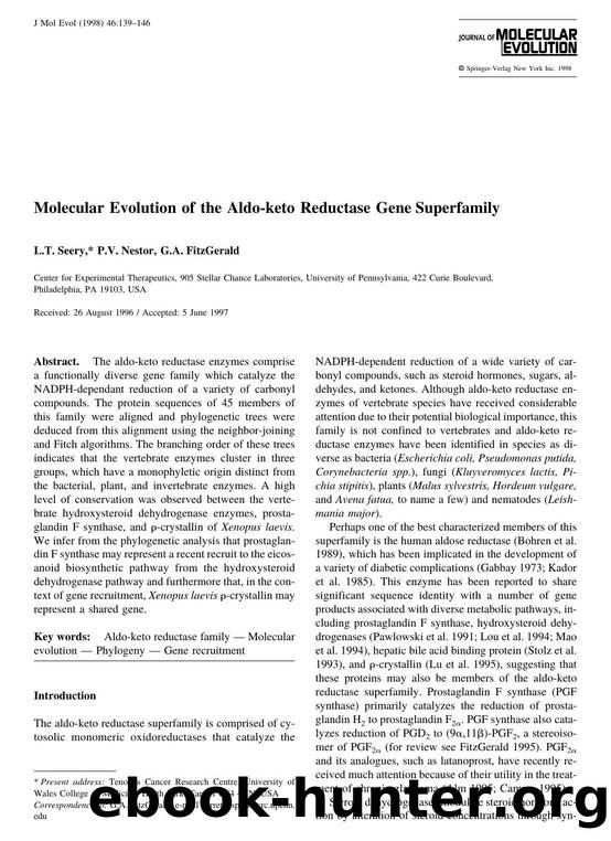 Molecular Evolution of the Aldo-keto Reductase Gene Superfamily by Seery L. et al