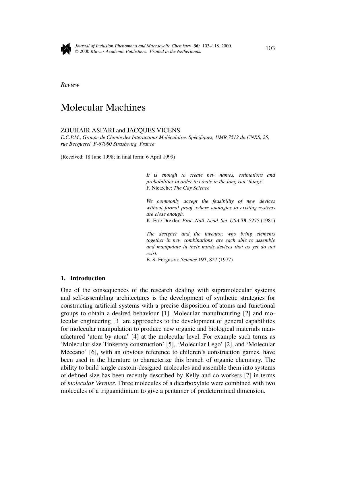 Molecular Machines by Unknown