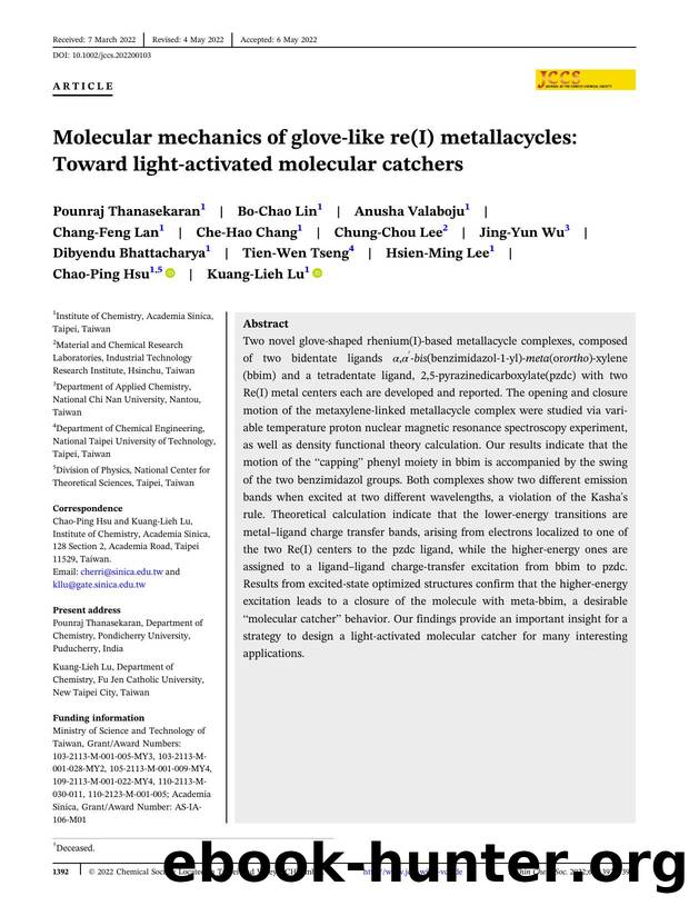 Molecular Mechanics of Glove-like Re(I) Metallacycles: Toward Light-Activated Molecular Catchers by Unknown