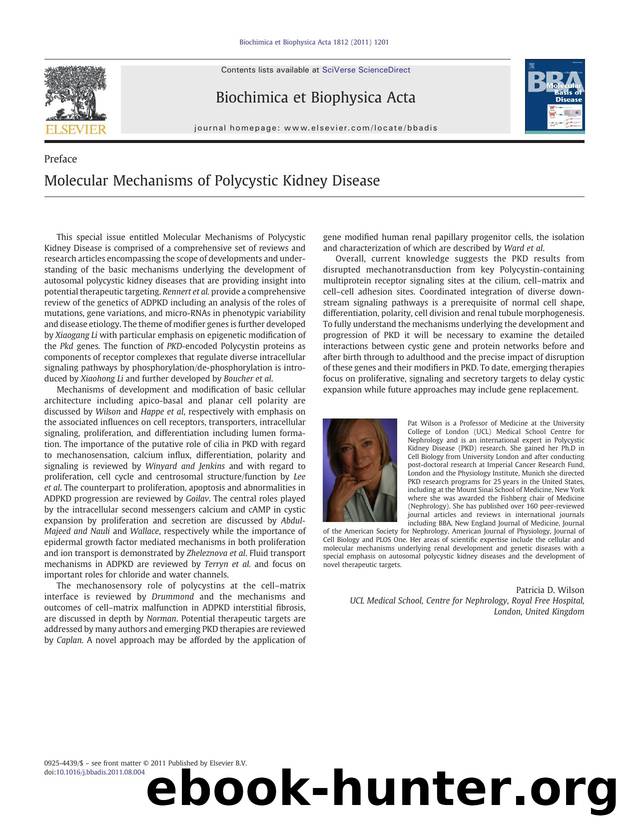Molecular Mechanisms of Polycystic Kidney Disease by Patricia D. Wilson