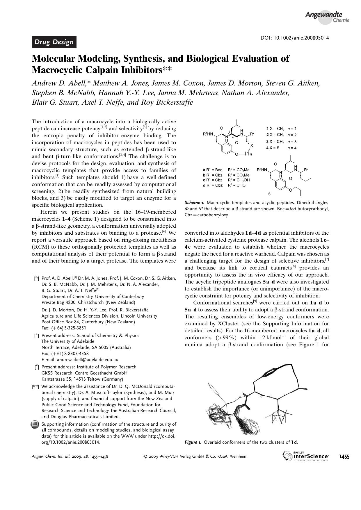 Molecular Modeling, Synthesis, and Biological Evaluation of Macrocyclic Calpain Inhibitors by Unknown