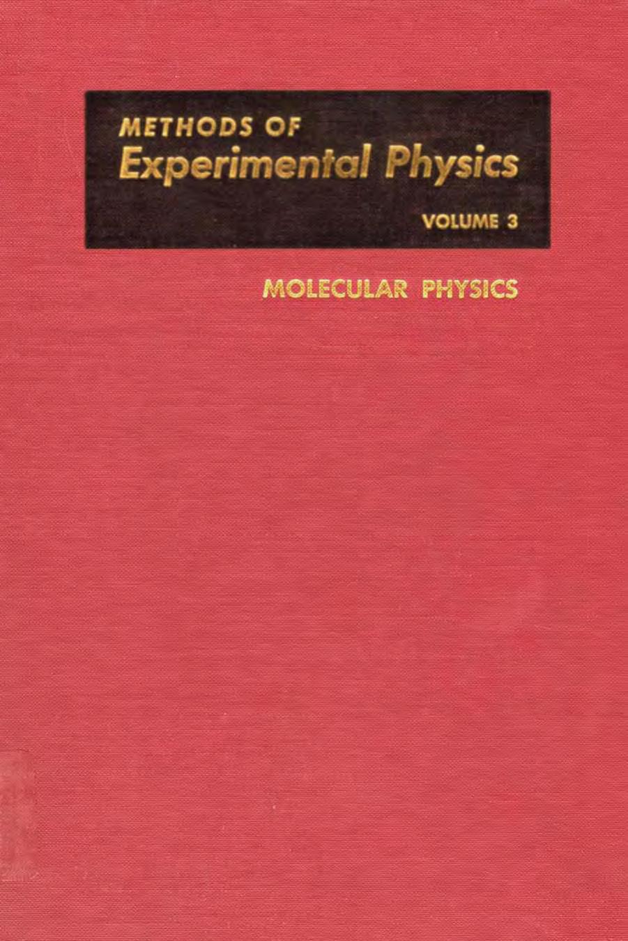 Molecular Physics by Williams Dudley