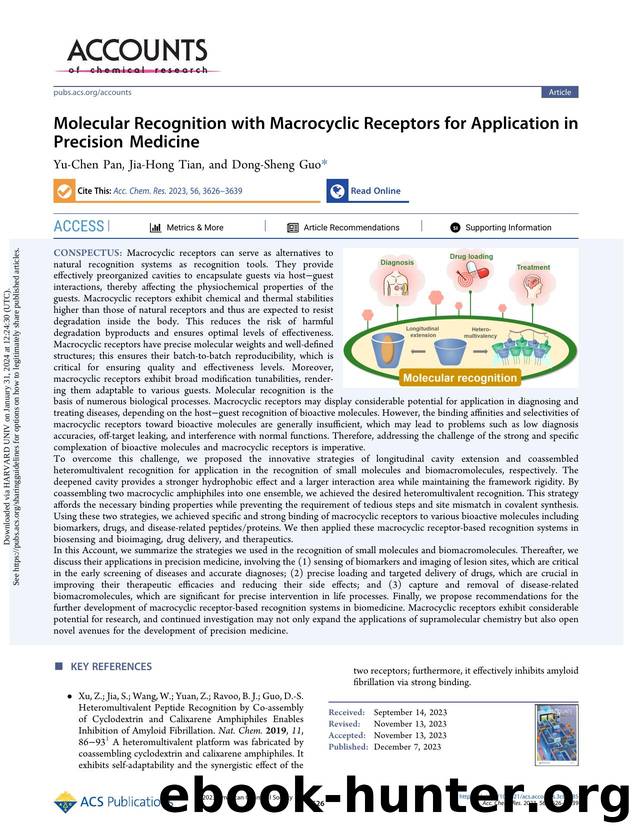 Molecular Recognition with Macrocyclic Receptors for Application in Precision Medicine by Yu-Chen Pan Jia-Hong Tian & Dong-Sheng Guo