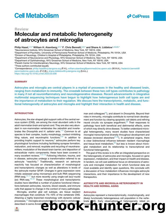 Molecular and metabolic heterogeneity of astrocytes and microglia by Philip Hasel & William H. Aisenberg & F. Chris Bennett & Shane A. Liddelow