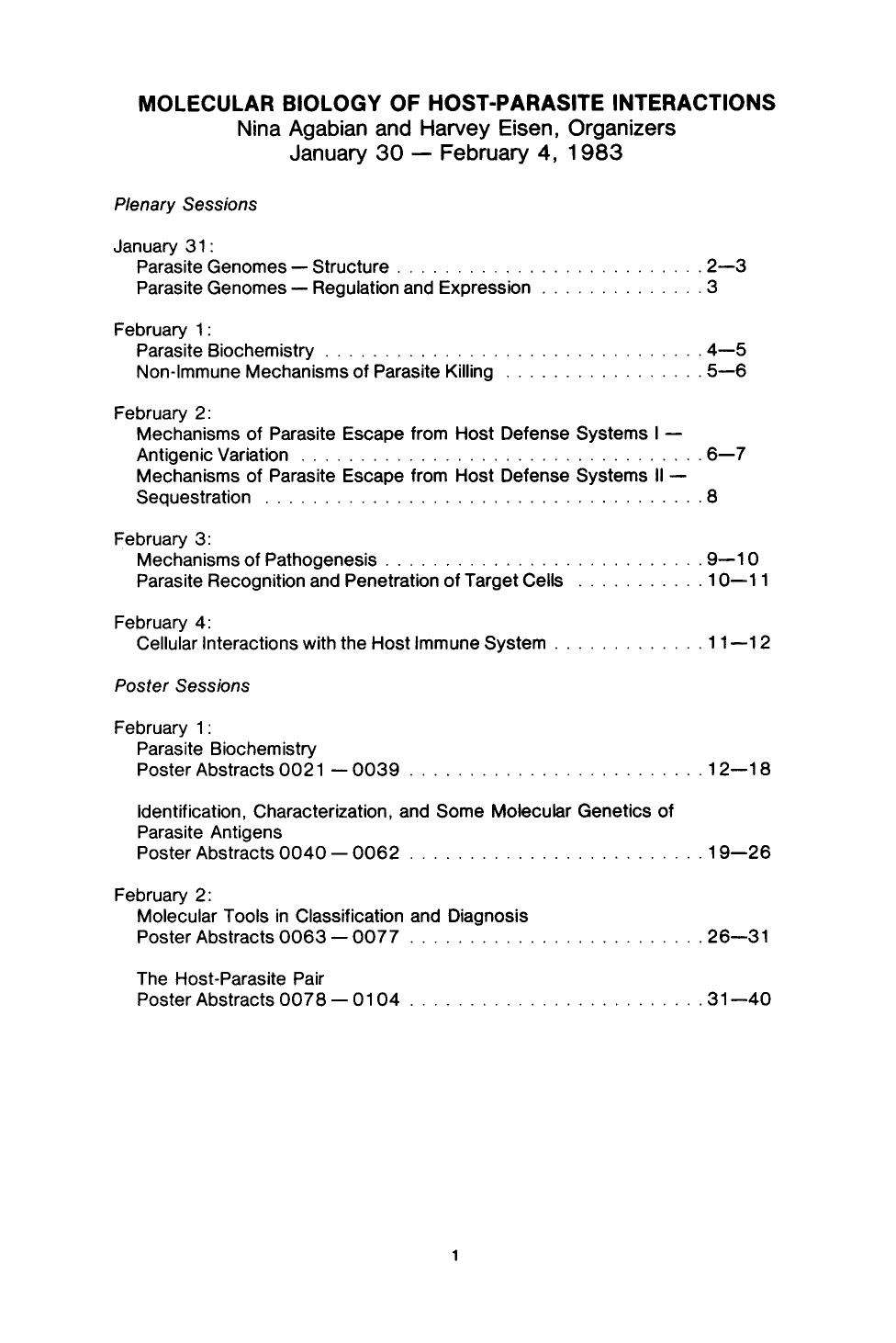 Molecular biology of host-parasite interactions by Unknown