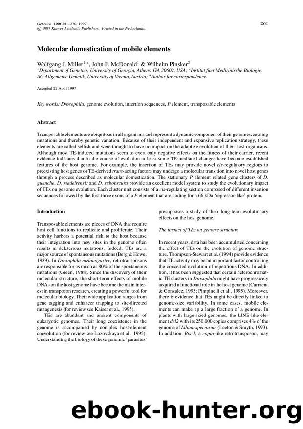 Molecular domestication of mobile elements by Unknown