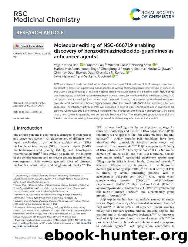 Molecular editing of NSC-666719 enabling discovery of benzodithiazinedioxide-guanidines as anticancer agents by unknow