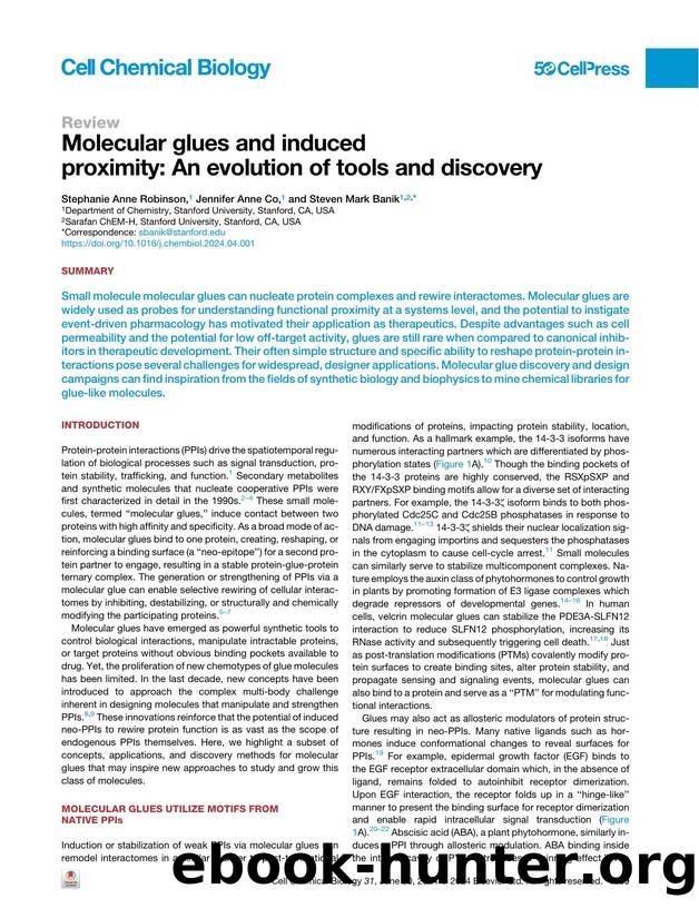 Molecular glues and induced proximity: An evolution of tools and discovery by Stephanie Anne Robinson & Jennifer Anne Co & Steven Mark Banik