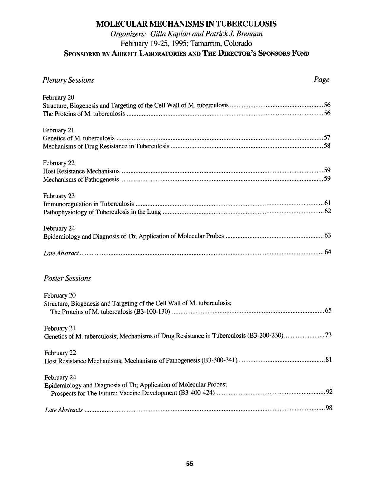 Molecular mechanisms in tuberculosis by Unknown