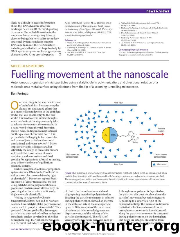 Molecular motors: Fuelling movement at the nanoscale by Ben Feringa