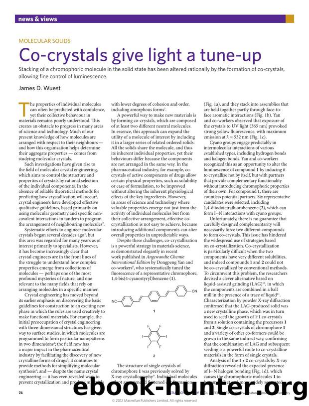 Molecular solids: Co-crystals give light a tune-up by James D. Wuest