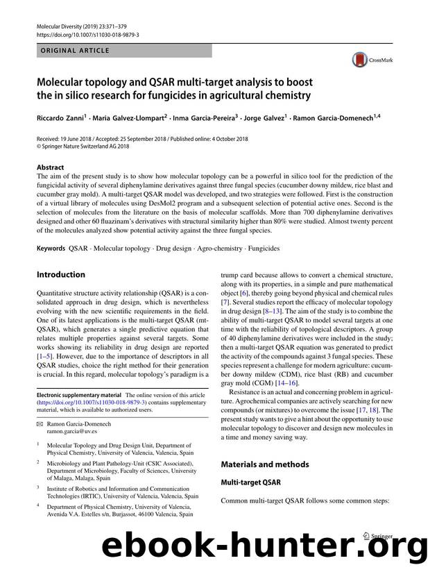 Molecular topology and QSAR multi-target analysis to boost the in silico research for fungicides in agricultural chemistry by unknow