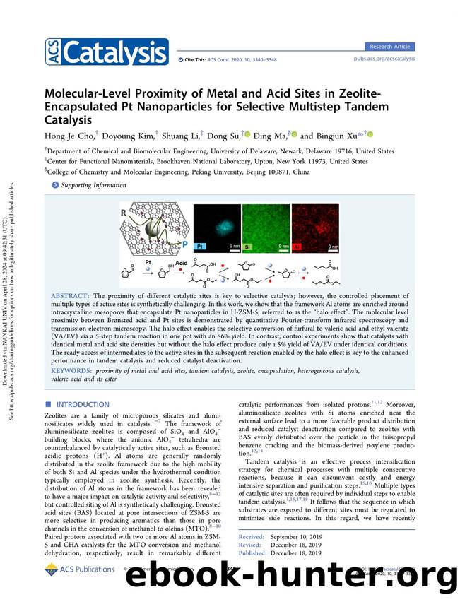 Molecular-Level Proximity of Metal and Acid Sites in Zeolite-Encapsulated Pt Nanoparticles for Selective Multistep Tandem Catalysis by Hong Je Cho Doyoung Kim Shuang Li Dong Su Ding Ma & Bingjun Xu