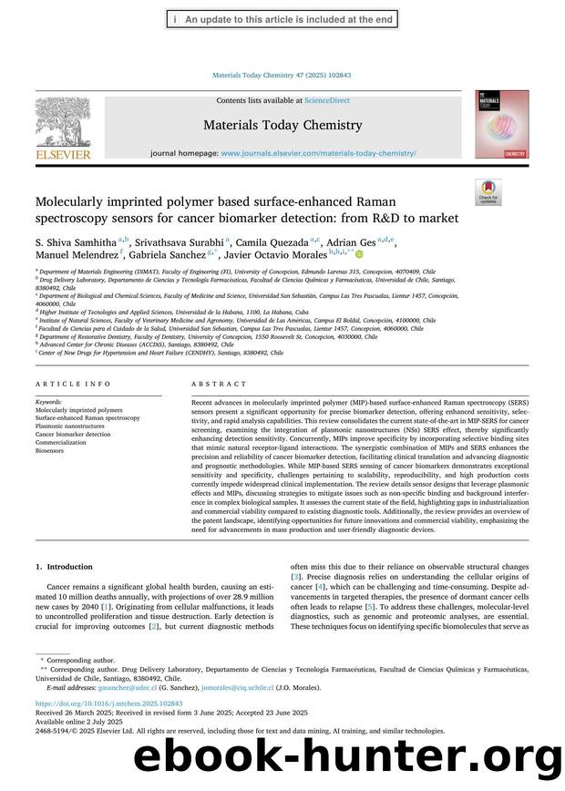 Molecularly imprinted polymer based surface-enhanced Raman spectroscopy sensors for cancer biomarker detection: from R&amp;D to market by unknow