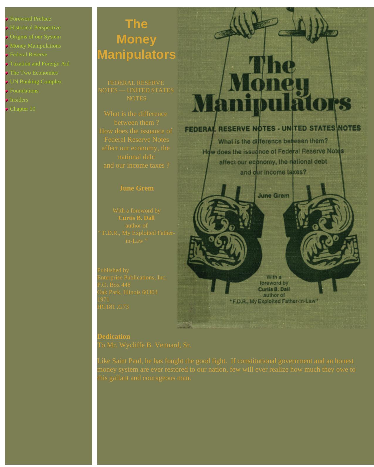 Money Manipulators by Unknown