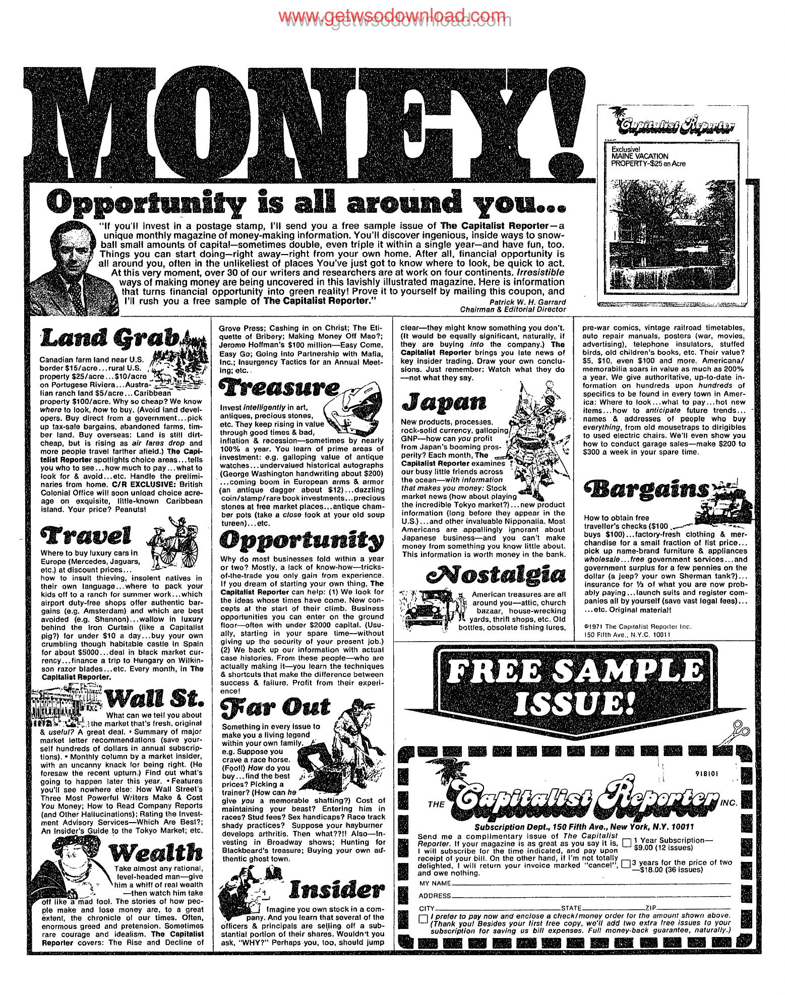 Money The Capitalist Reporter by Unknown