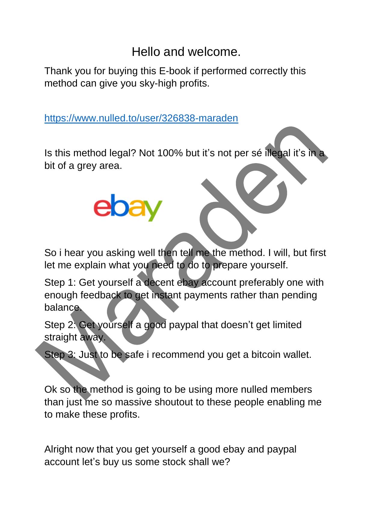 Money making E-book by Bart