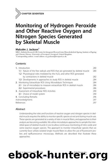 Monitoring of Hydrogen Peroxide and Other Reactive Oxygen and Nitrogen Species Generated by Skeletal Muscle by Malcolm J. Jackson