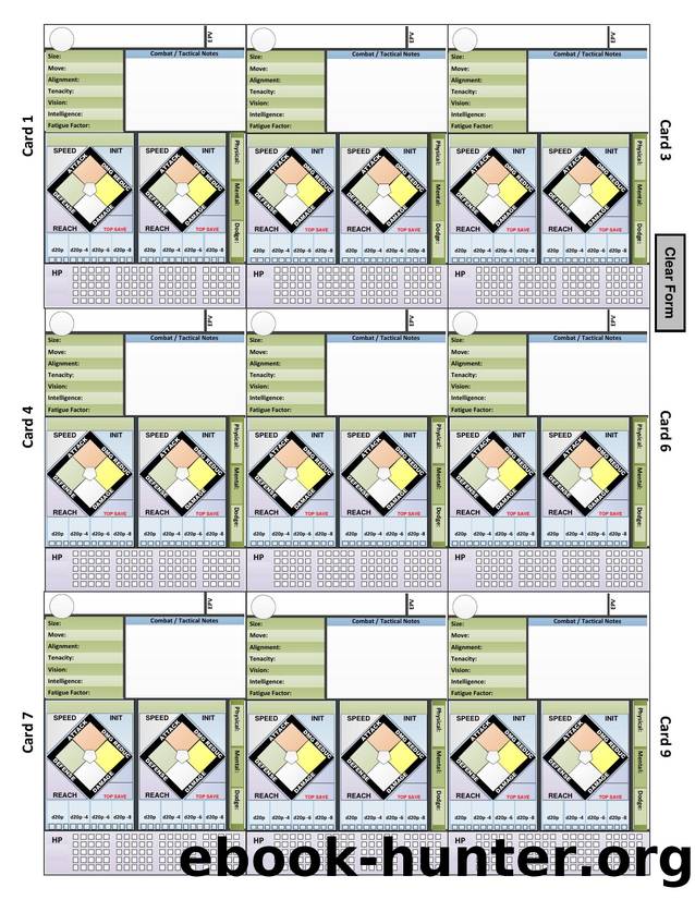 Monster Cards Template Ver3 Fillable All Different by Unknown