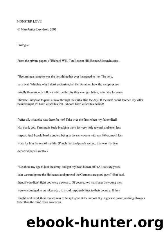 Monster Love by MaryJanice Davidson