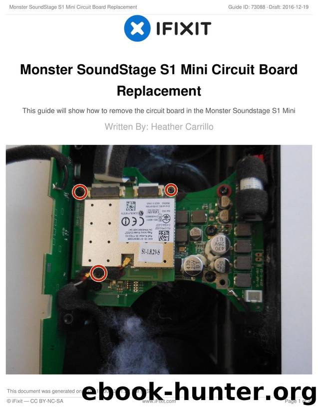 Monster SoundStage S1 Mini Circuit Board Replacement by Unknown