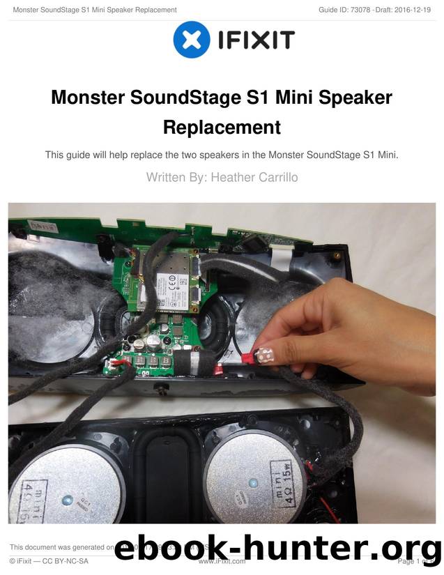 Monster SoundStage S1 Mini Speaker Replacement by Unknown