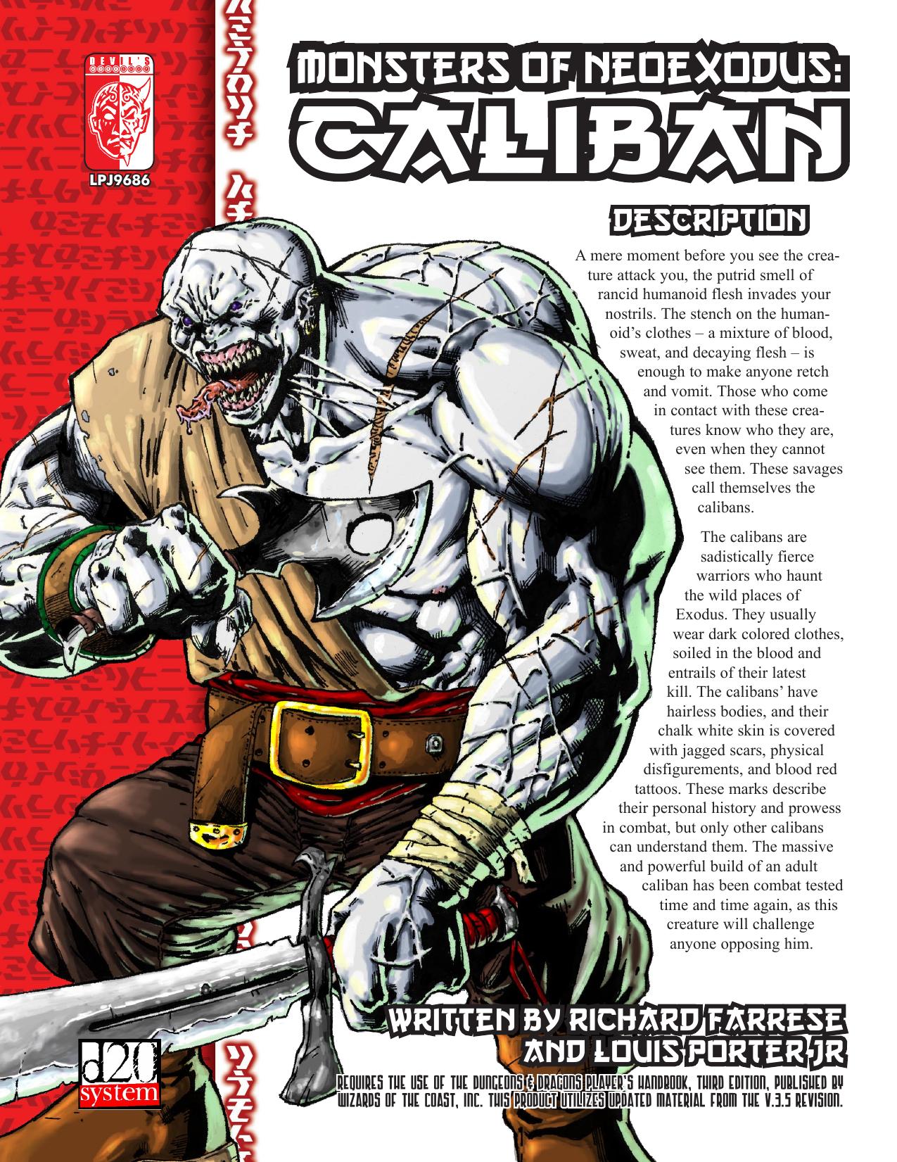 Monsters of NeoExodus: Caliban by LPJ Design