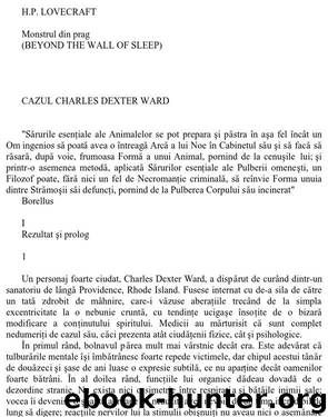 Monstrul din prag by Howard Philips Lovecraft