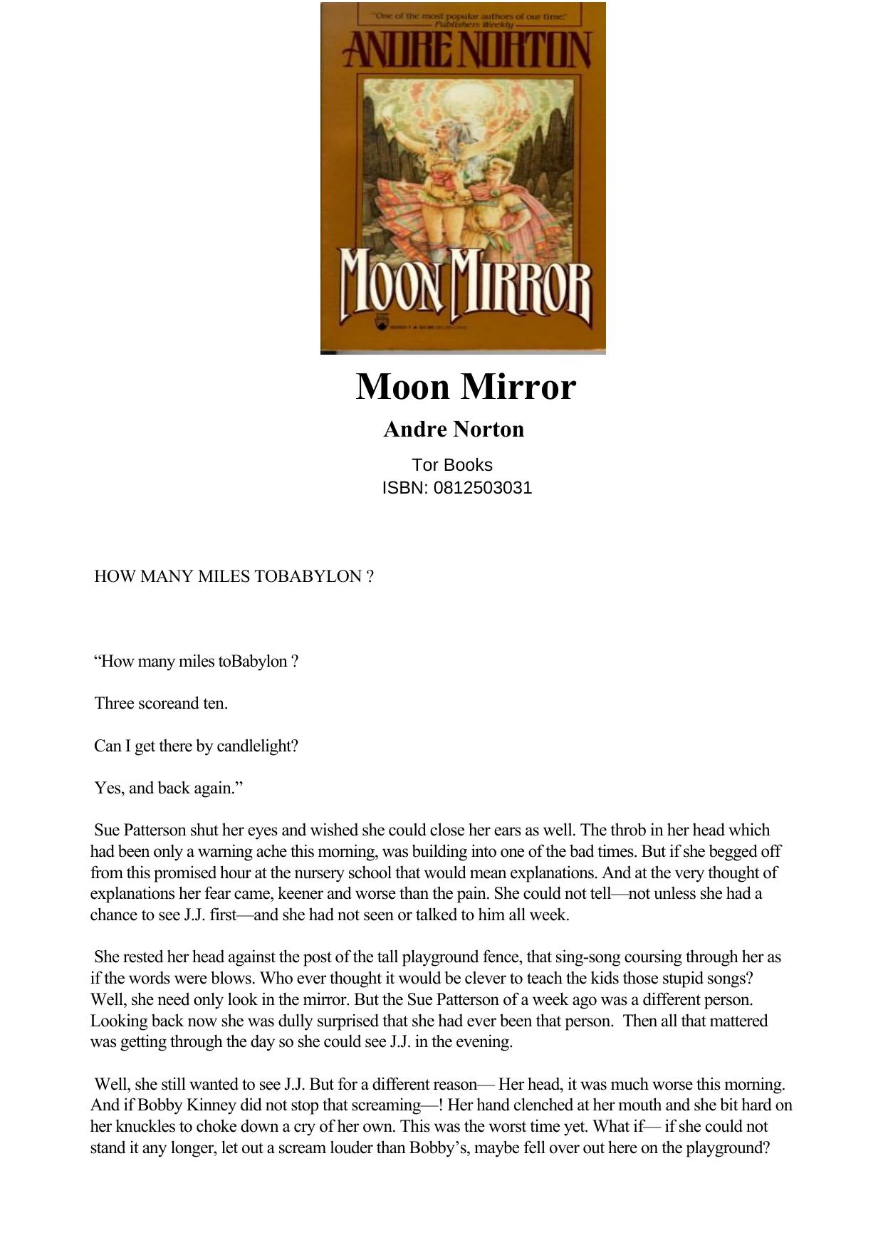 Moon Mirror by Andre Norton