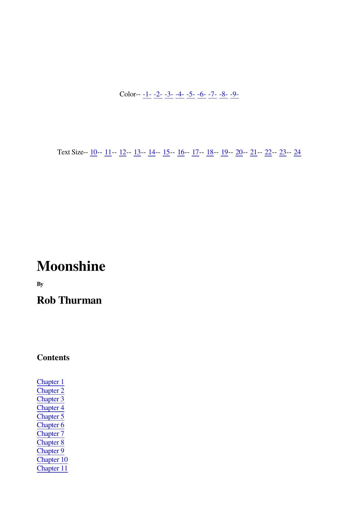 Moonshine by Rob Thurman