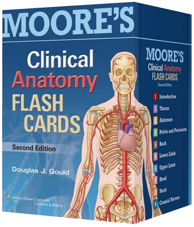 Mooreâs Clinical Anatomy Flash Cards by Gould D.J