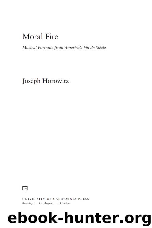 Moral Fire by Horowitz Joseph